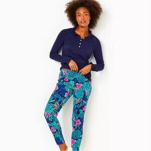 Lilly Pulitzer Vibrant Blue and Pink Cropped Corso Pants